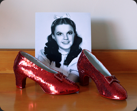 Hand sewn bow for Judy Garland's ruby slippers