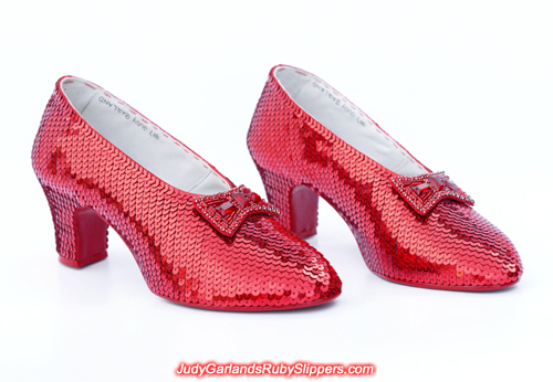 Judy Garland's size 5B replica ruby slippers