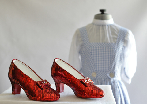 Judy Garland's size 5B replica ruby slippers